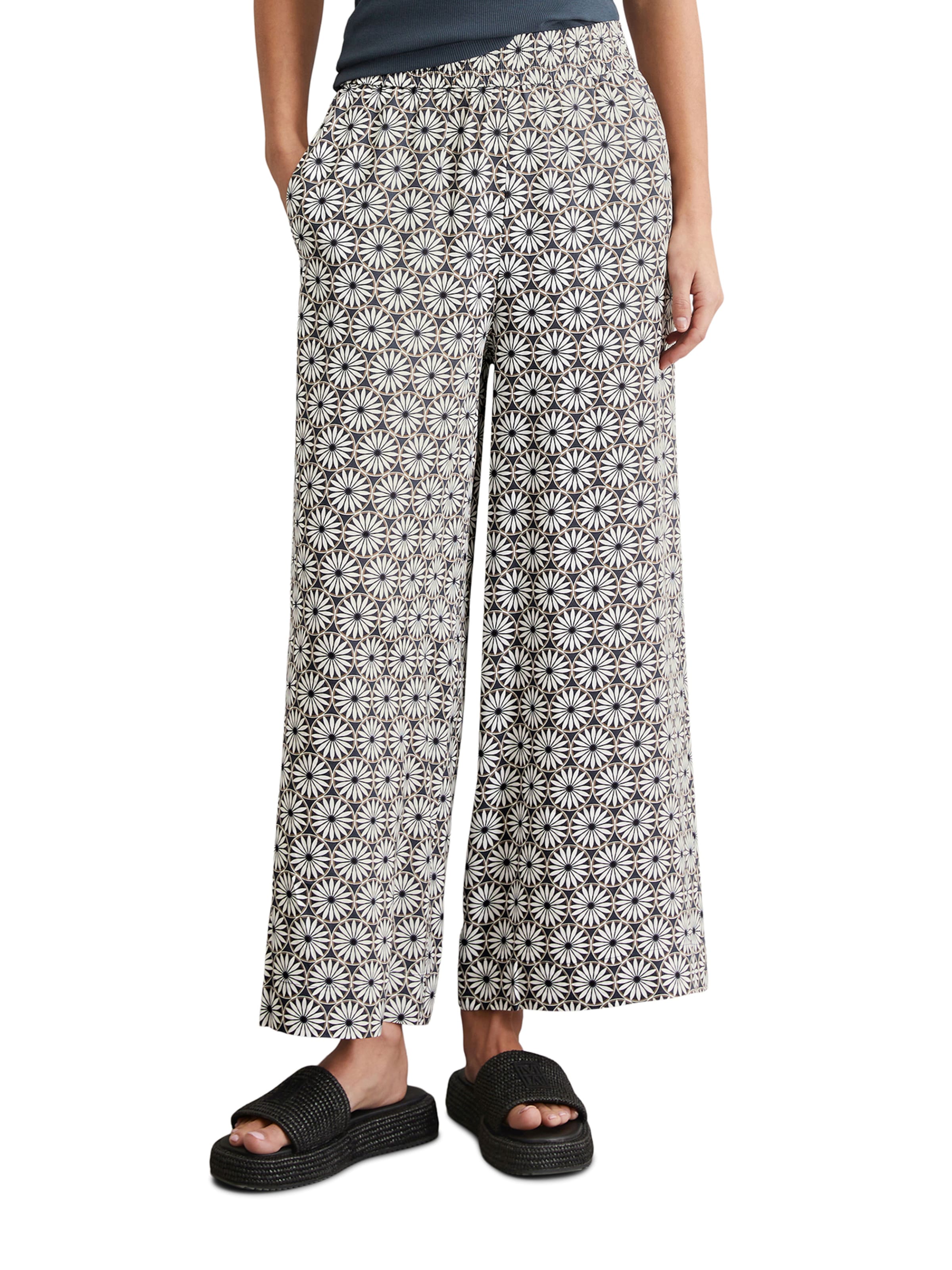Marc O'Polo Wide Leg Hose in Blau: Vorderseite