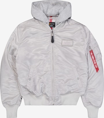 ALPHA INDUSTRIES Talvitakki 'MA-1 Zip Hood' värissä harmaa: etupuoli