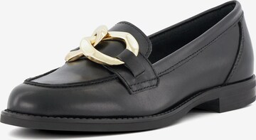 Dune LONDON Classic Flats 'GODDESS' in Black: front