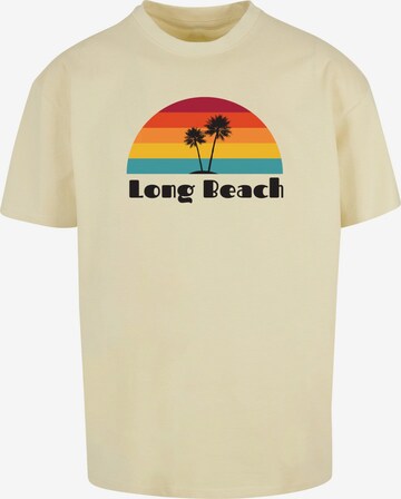 Merchcode Shirt 'Long Beach' in Yellow: front