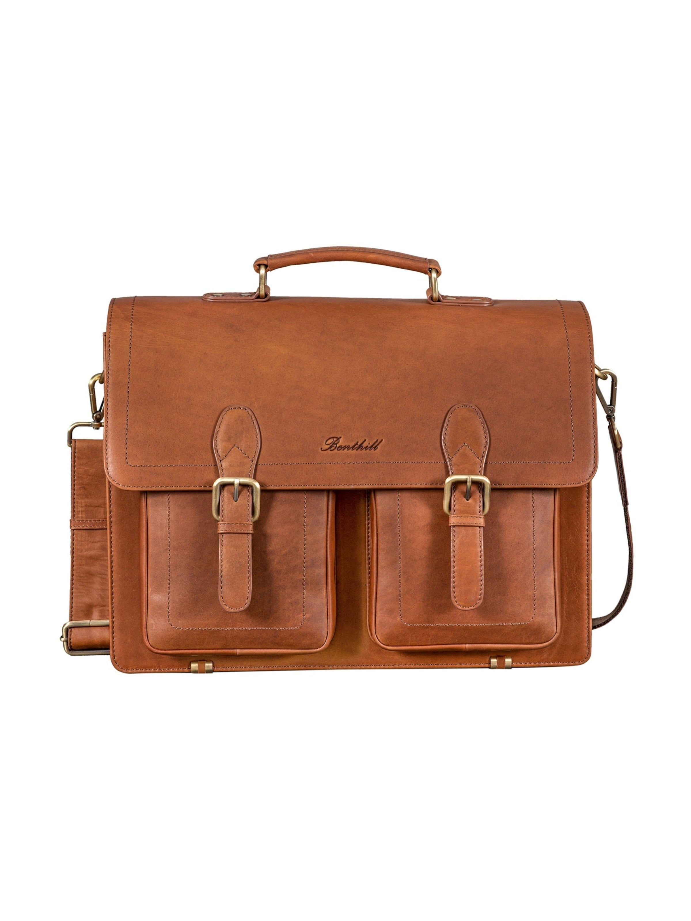 Benthill Briefcase in Brown: front