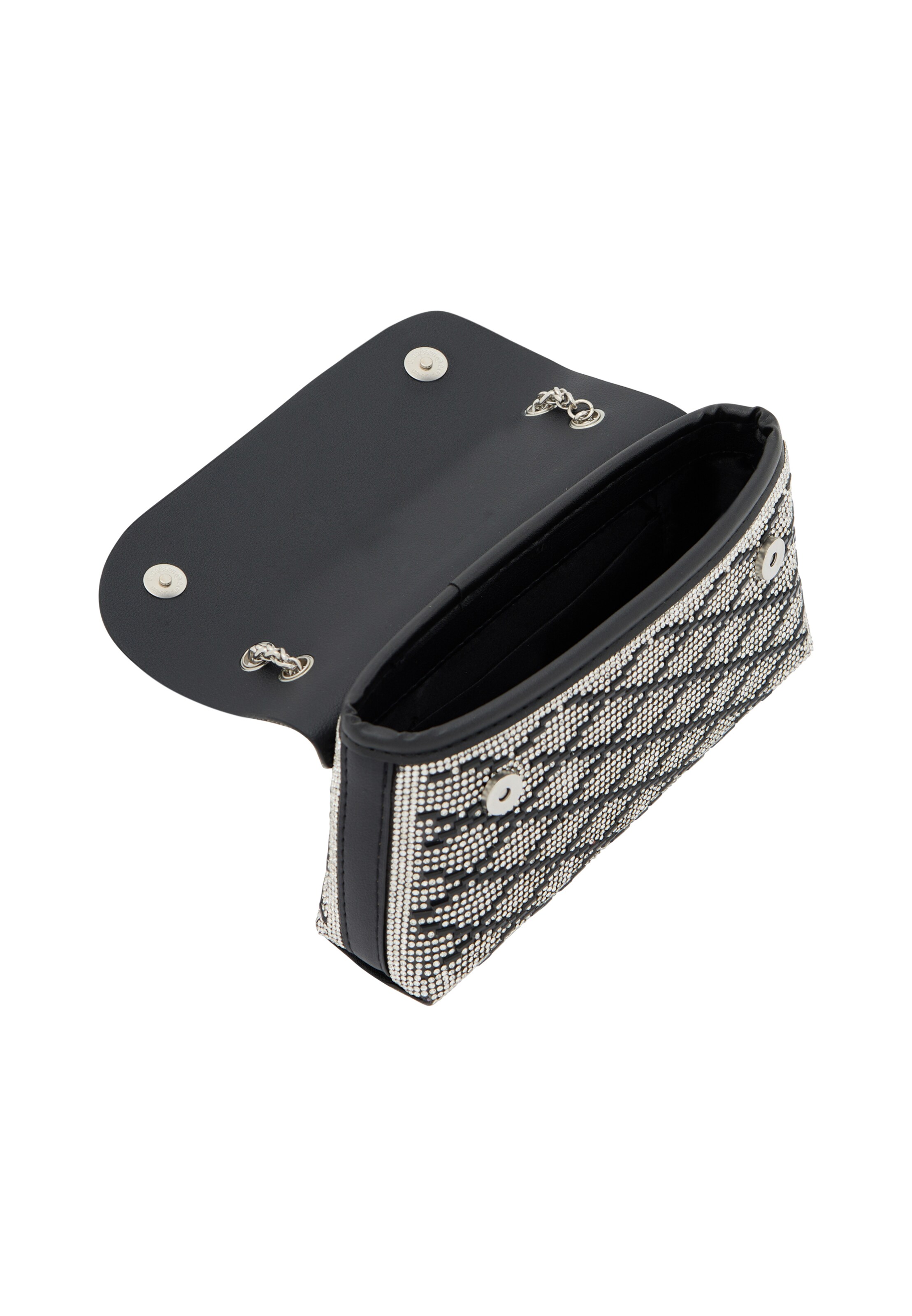 melns faina "Clutch" stila somiņa