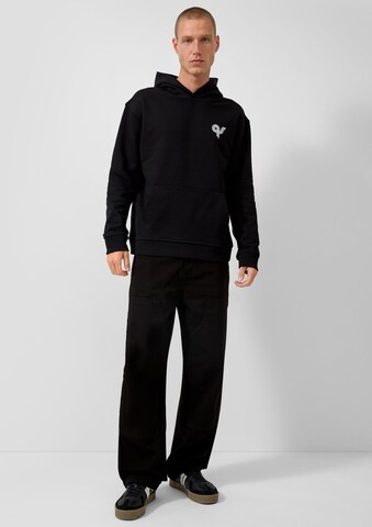 QS Sweatshirt in Schwarz