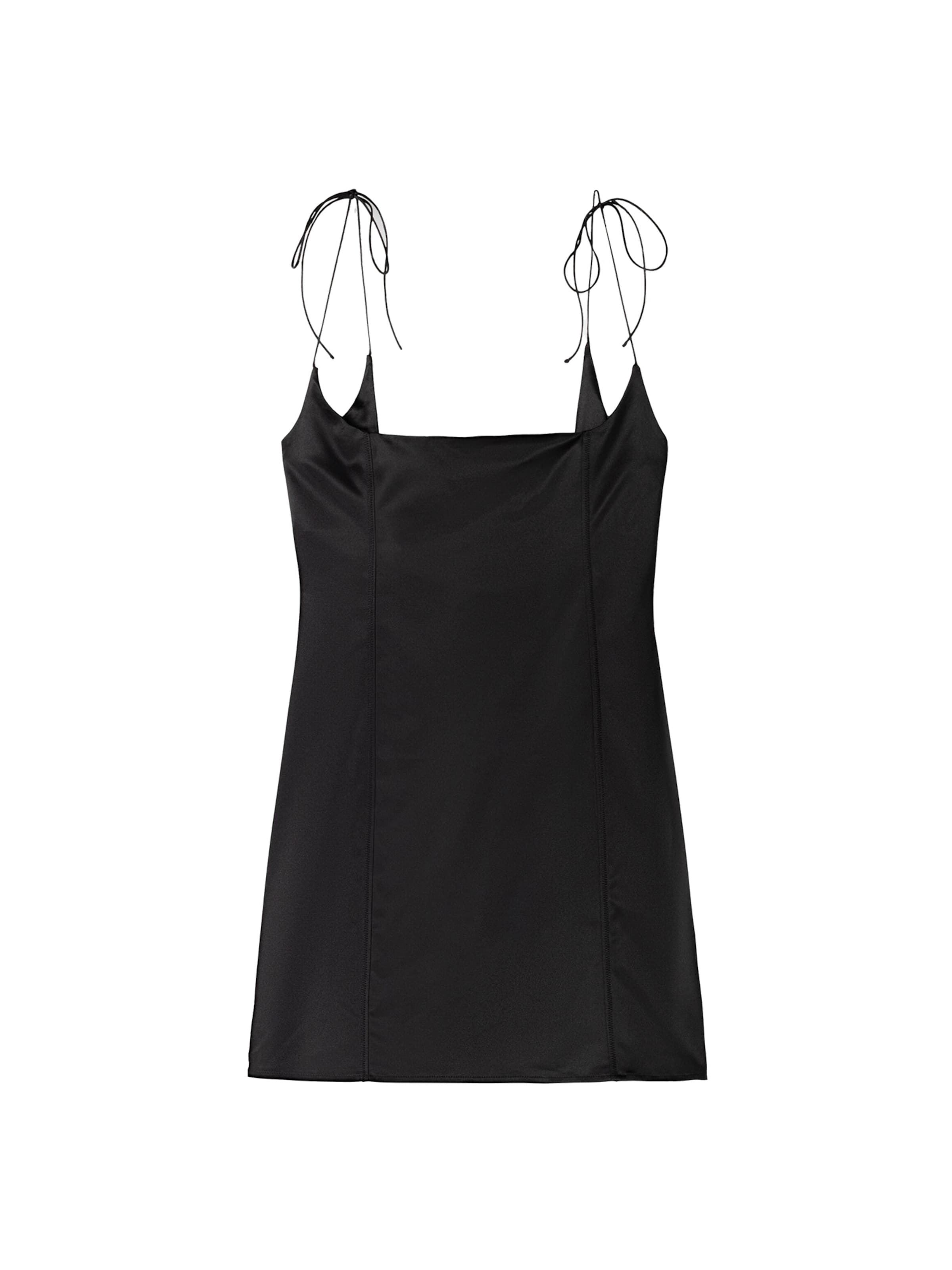 BershkaHaljina - crna boja: prednji dio