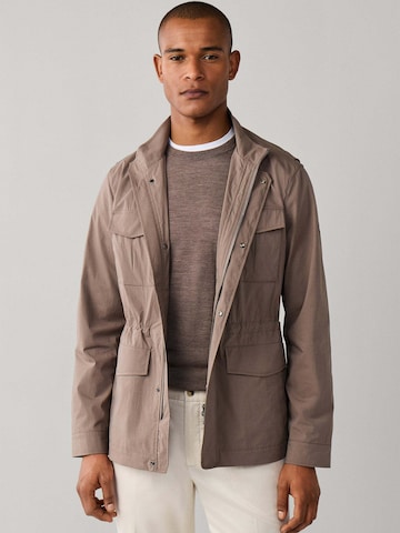 Hackett London Tussenjas ' COTTON 4 PKT ' in Bruin: voorkant