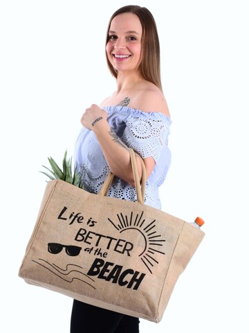 DOMELO Beach Bag 'Domelo' in Beige