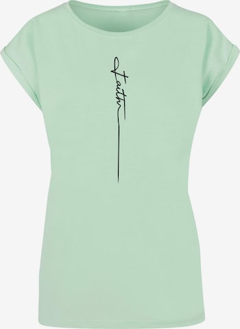 Maglietta 'Faith' di Merchcode in verde: frontale