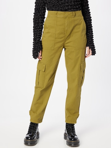 ESPRIT Tapered Cargobroek in Groen: voorkant