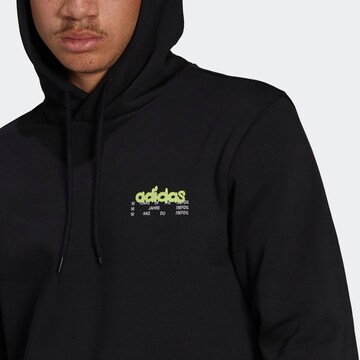 ADIDAS ORIGINALS - Sudadera con cremallera 'Graphics Behind The Trefoil' en negro