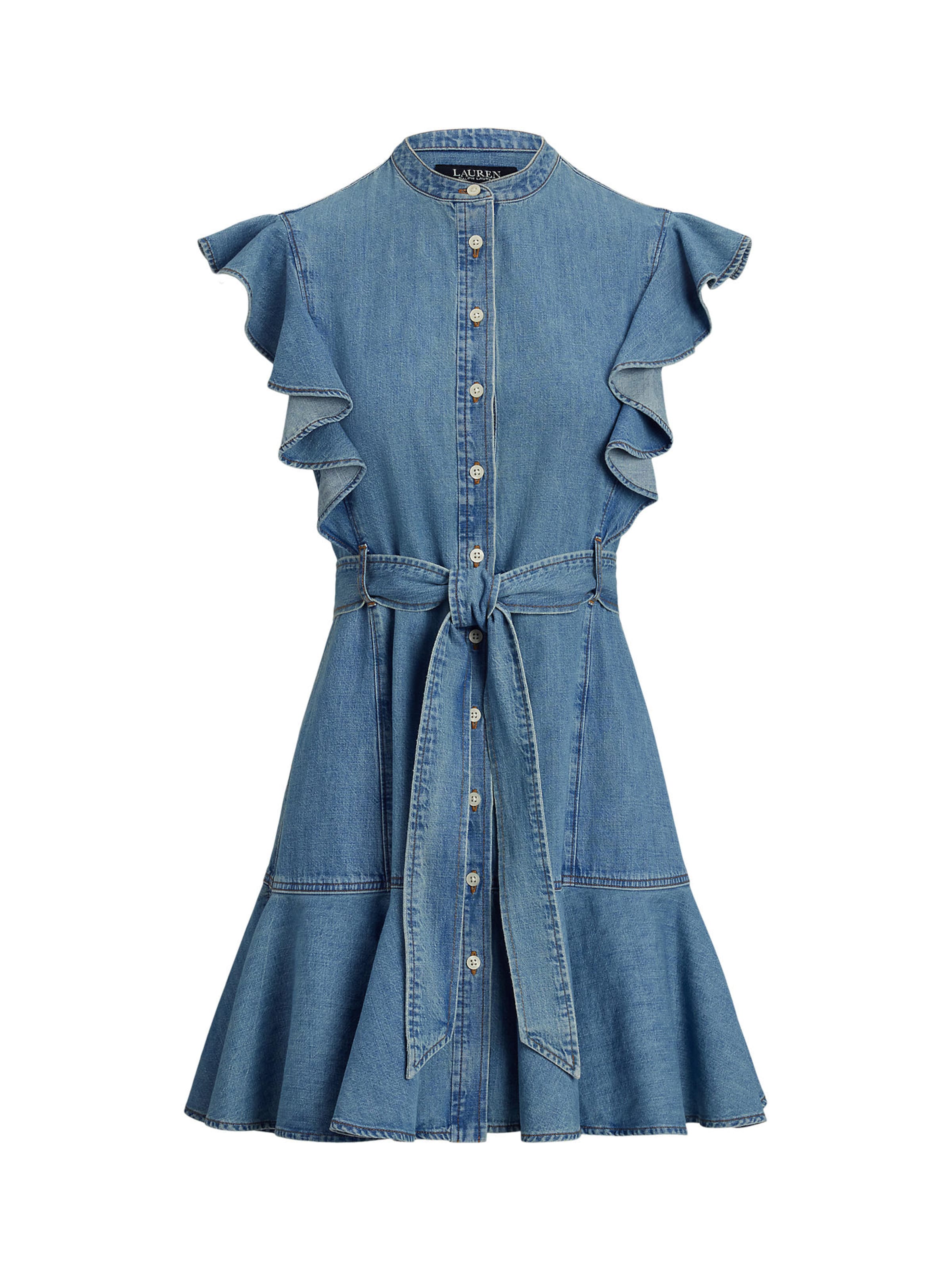 Abito camicia di Lauren Ralph Lauren in blu: frontale