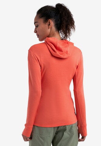 ICEBREAKER Athletic Zip-Up Hoodie 'Quantum IV' in Orange