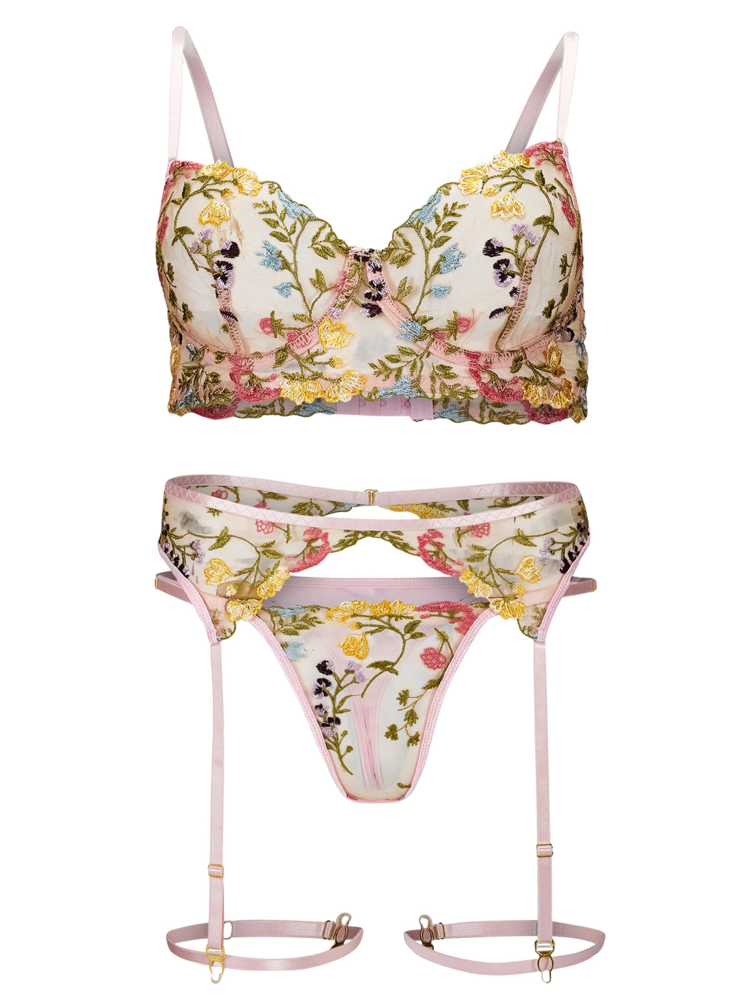 Orchibelle Underwear Sets in Pink: front