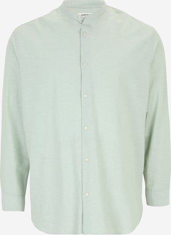 Jack & Jones Plus Button Up Shirt 'JJEBreeze' in Green: front