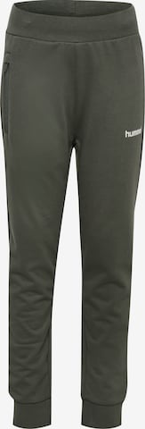 Hummel Regular Workout Pants in Grey: front