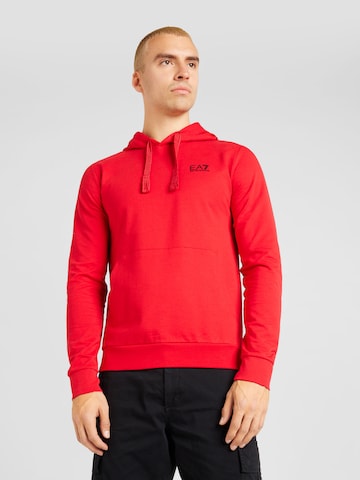 sarkans EA7 Emporio Armani Sportisks džemperis: no priekšpuses