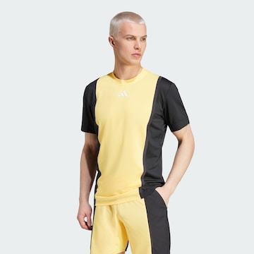 T-Shirt fonctionnel 'Pro' ADIDAS PERFORMANCE en jaune : devant