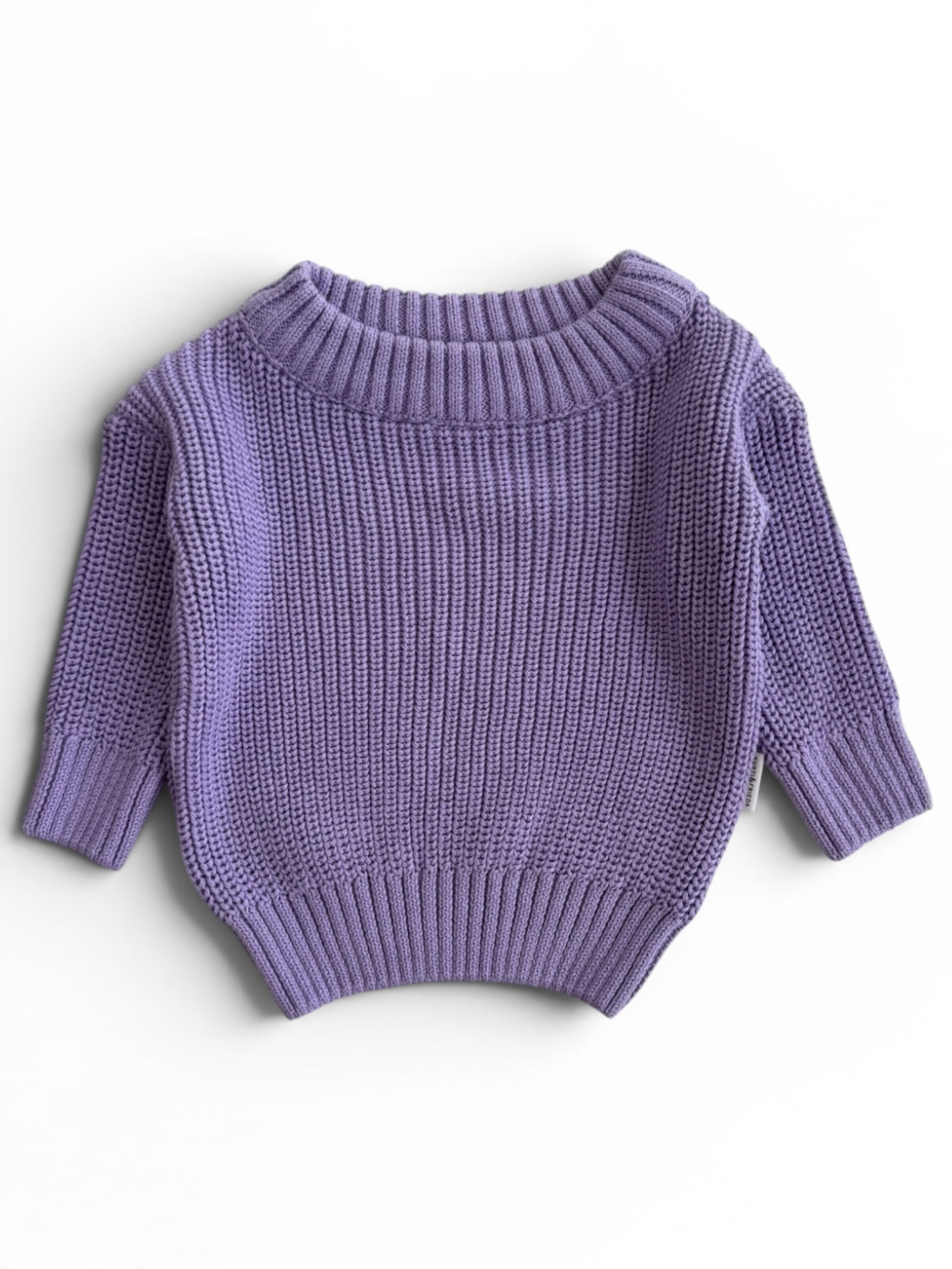 KURTI & FRIEDA Sweater 'Chunky Knit' in Purple: front