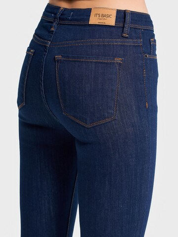 IT'S BASIC Skinny Jeans 'Skinny High Rise Jeans - Deep Sea' in Blauw