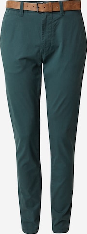 TOM TAILOR DENIM Панталон Chino в зелено: отпред