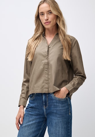 STREET ONE Blouse 'Twill' in Brown: front
