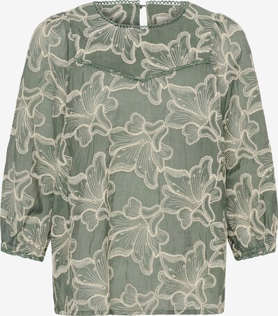 Cream Bluse i XS i beige / grøn, Produktvisning