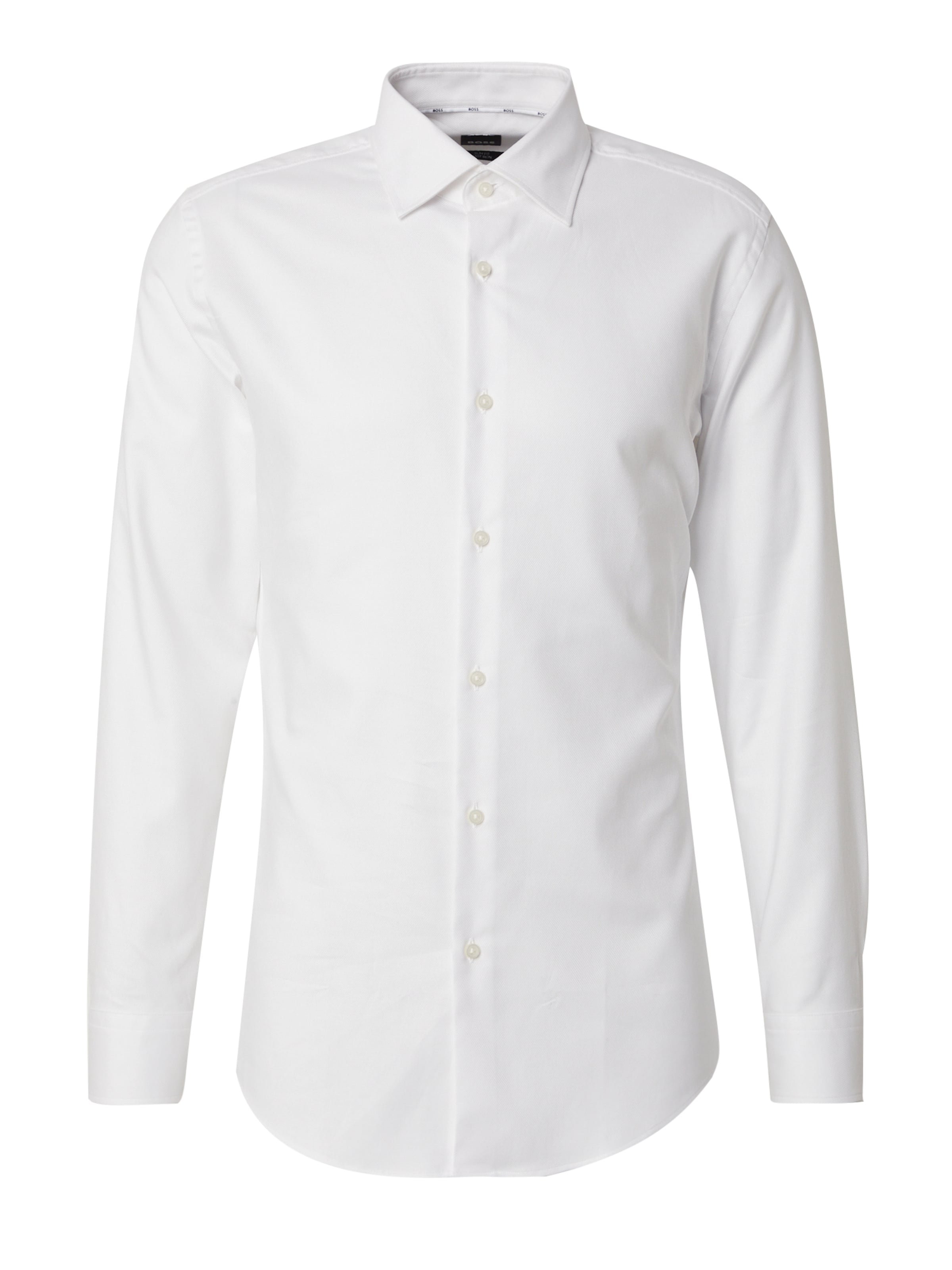 BOSS Slim fit Button Up Shirt 'Hank' in White: front