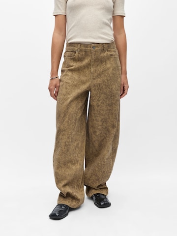 OBJECT Baggy Jeans in Beige: front