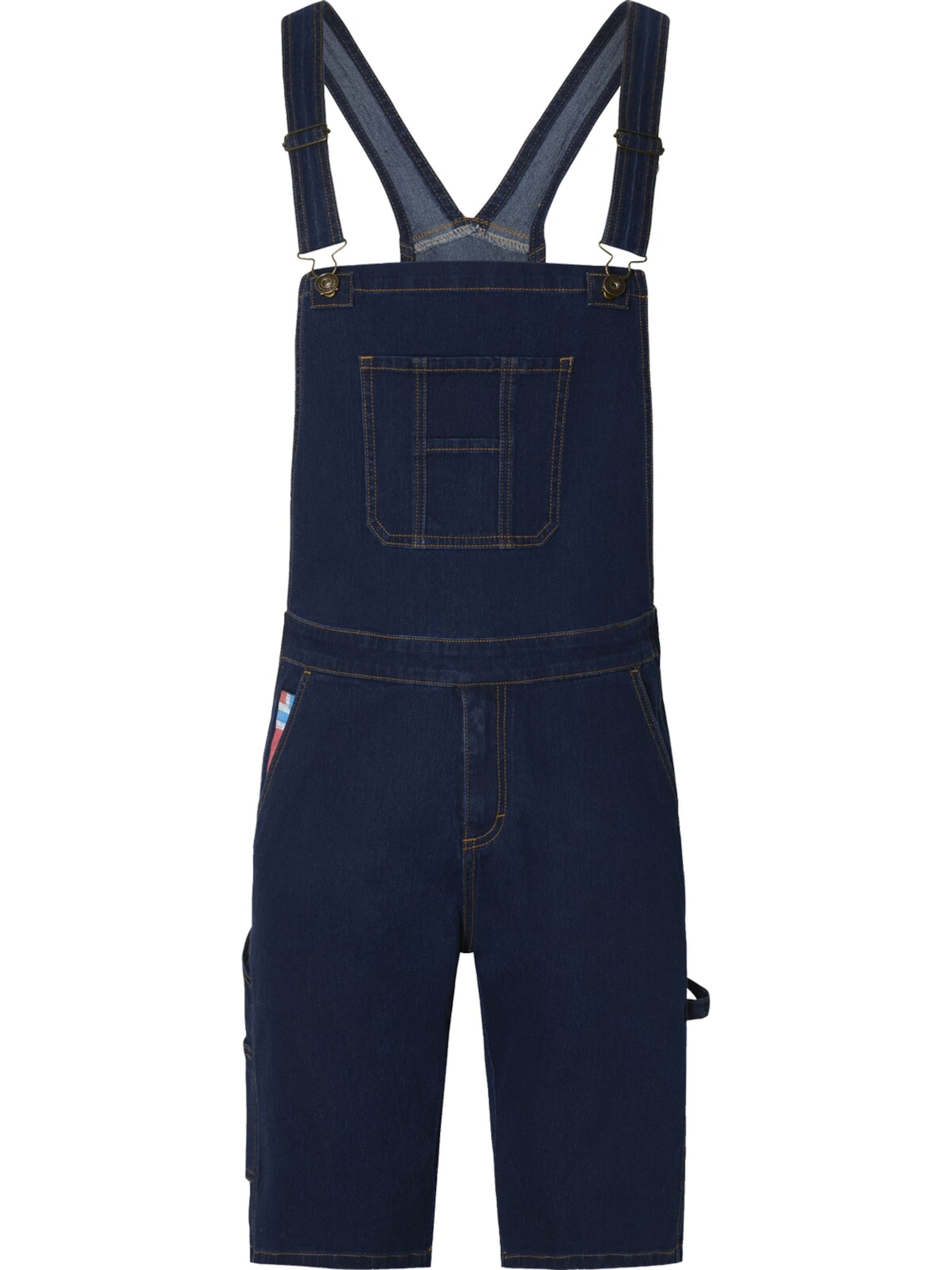 Jan Vanderstorm Loose fit Jean Overalls 'Focko' in Blue: front
