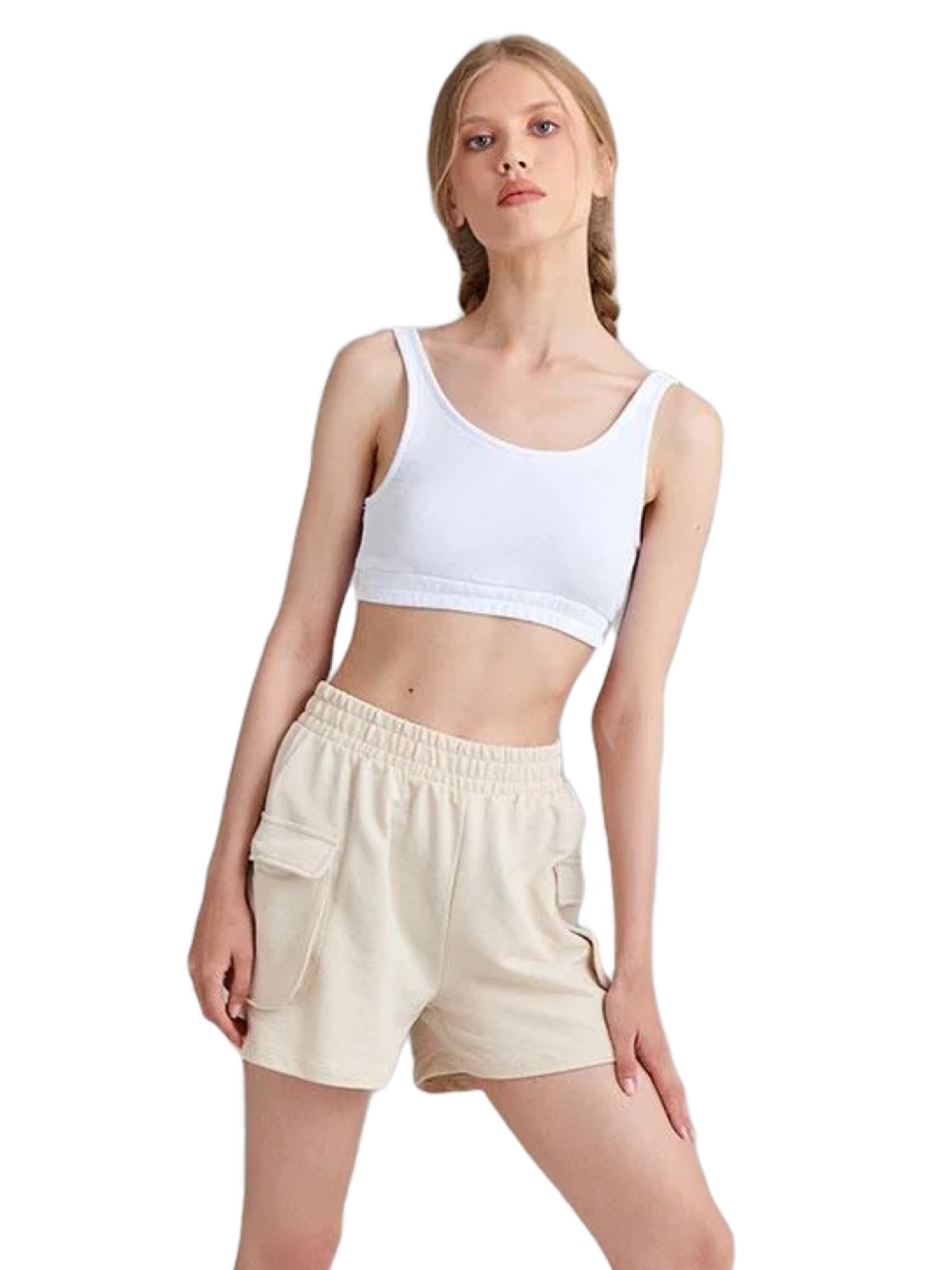 Rivus Regular Cargo trousers in Beige: front