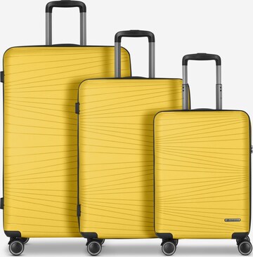 Franky Suitcase Set in Yellow: front