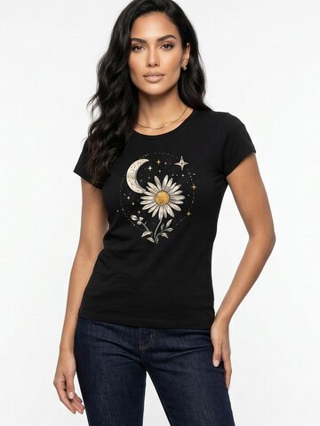 MAKAYA Shirt 'Daisy Stars' in Black