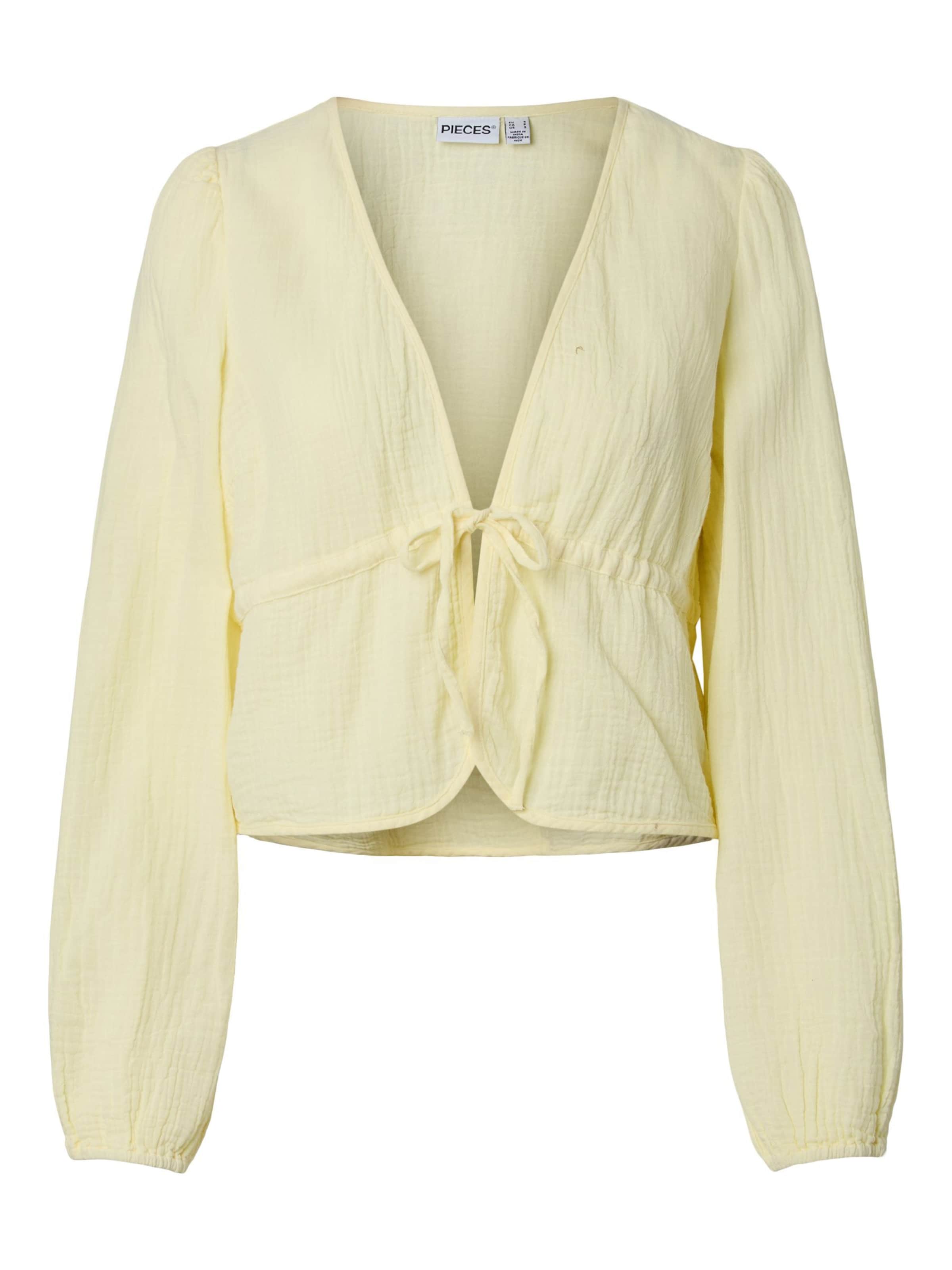 PIECES Blouse in Geel: voorkant
