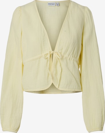PIECES Bluse i gul: forside