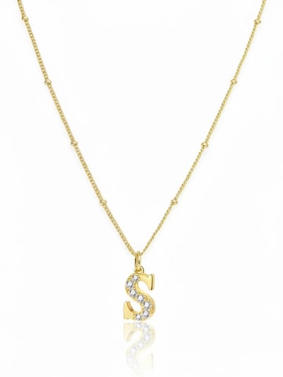 Collana 'Letter S' Hey Happiness di colore oro, Visualizzazione prodotti