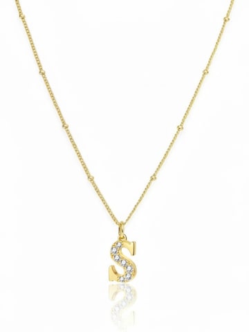 Collana 'Letter S' di Hey Happiness in oro: frontale