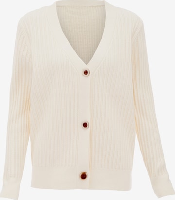 CELOCIA Knit cardigan in White: front
