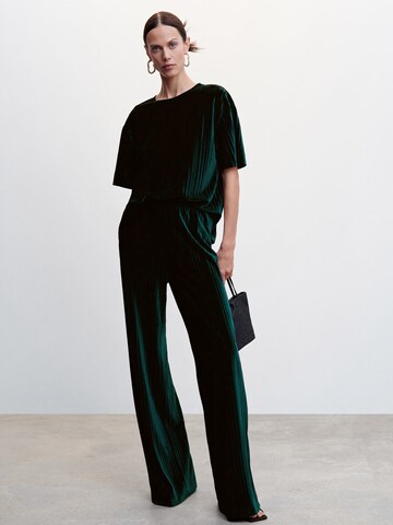 MANGO Wide leg Pants 'XGOGO' in Green