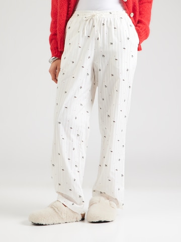Hunkemöller Pajama pants in White: front