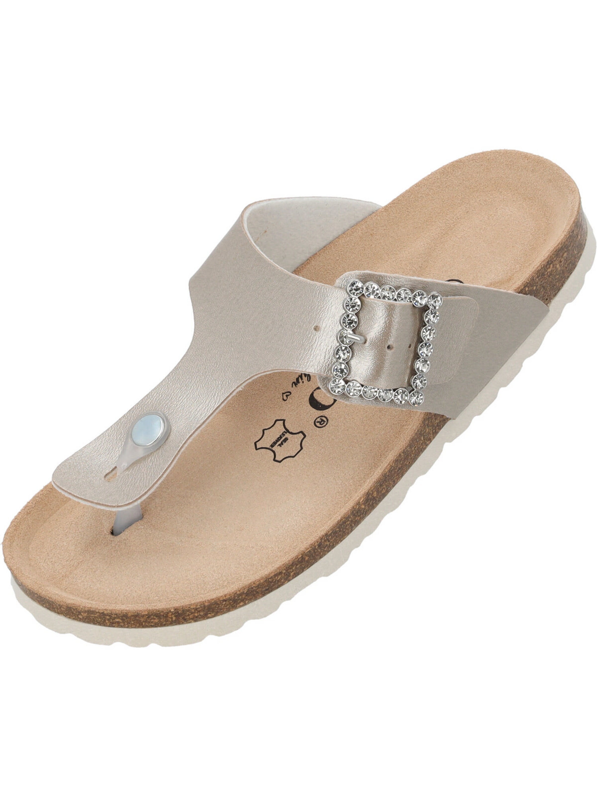 Palado by Sila Sahin T-bar sandals 'Palado Kos SQ by Sila Sahin' in Grey: front