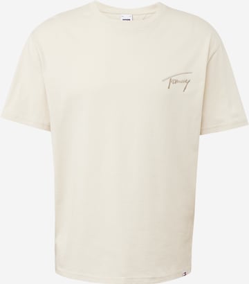 T-Shirt Tommy Jeans en beige : devant