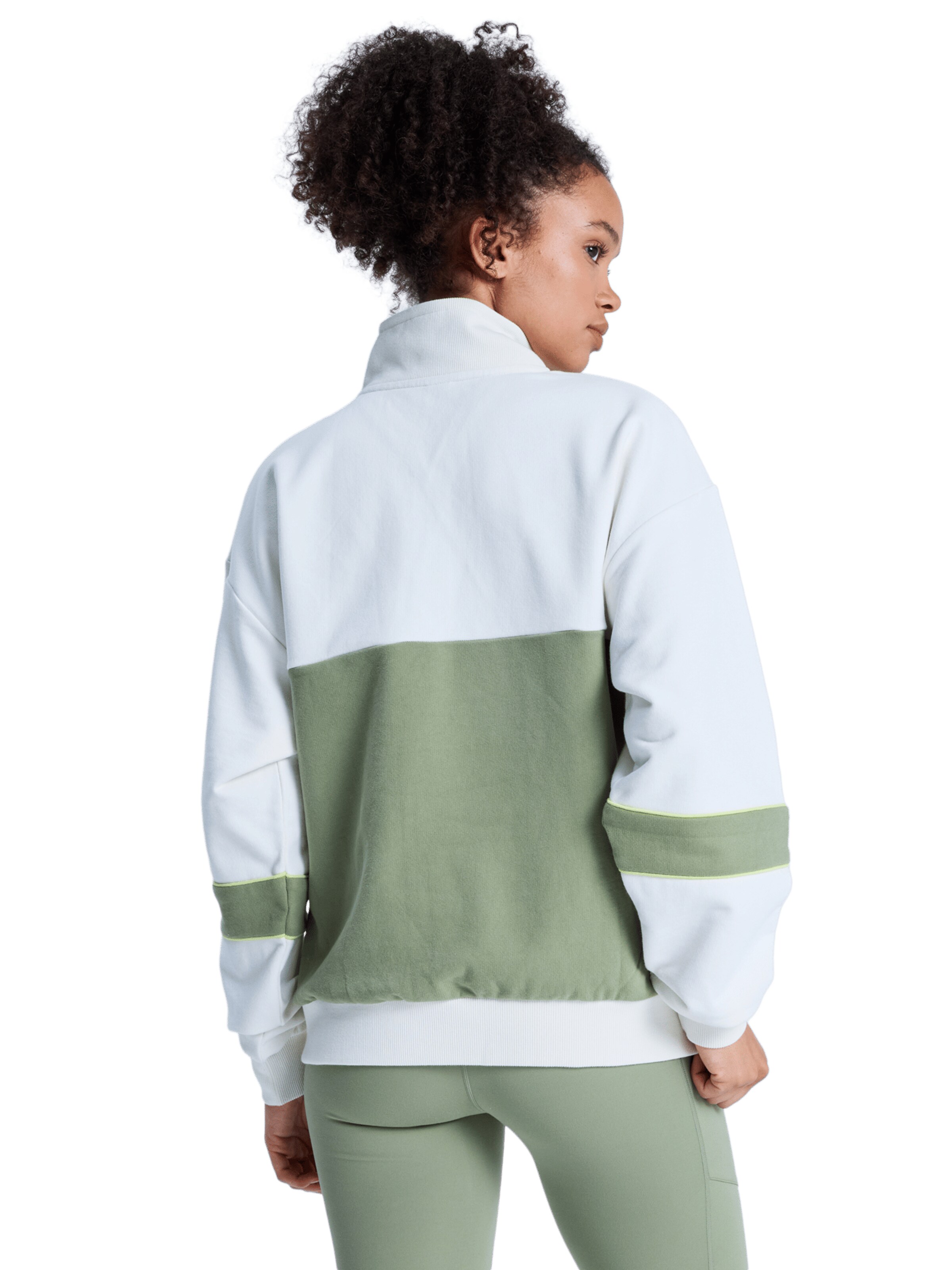 ROXY Athletic Fleece Jacket 'Ess Energy New' in Green