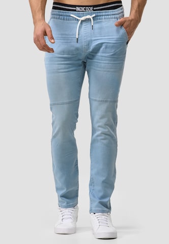 Coupe slim Pantalon 'Fabrizio' INDICODE JEANS en bleu : devant