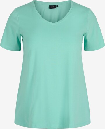 Zizzi Shirt in Groen: voorkant