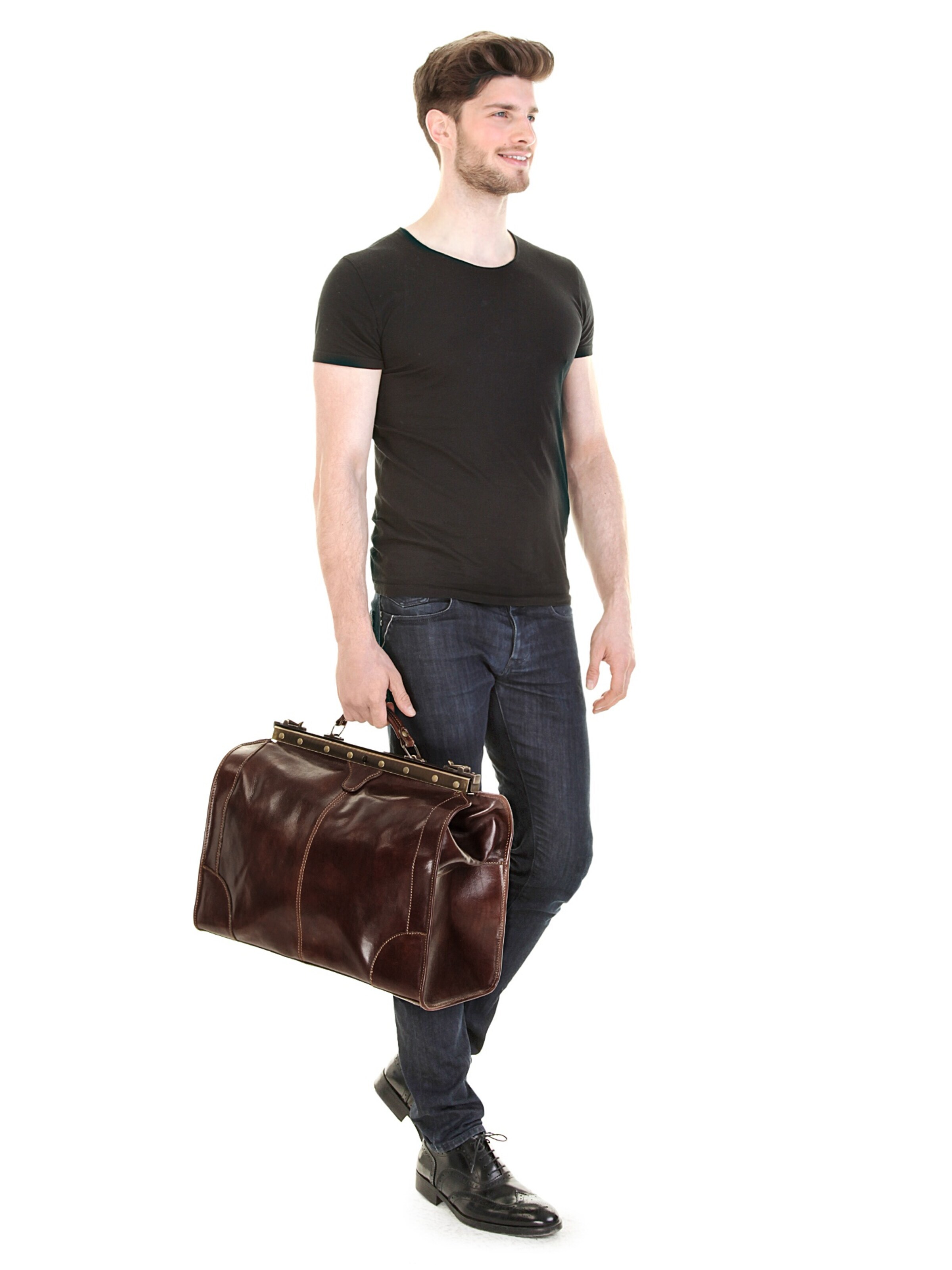 piké Travel bag 'LOMBARDIA MEDIUM' in Brown