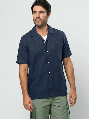 MCS Comfort fit Overhemd ' Jackson Shirt ' in Blauw: voorkant