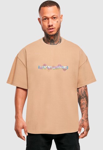 2Y Studios T-Shirt 'Wavy' in Braun: Vorderseite