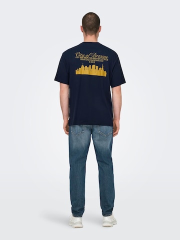 mėlyna Only & Sons Marškinėliai 'ONSRylan'