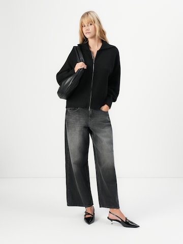 PIECES Knit Cardigan 'PCMALOU' in Black