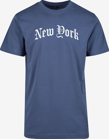 Mister Tee Shirt ' New York' in Blauw: voorkant