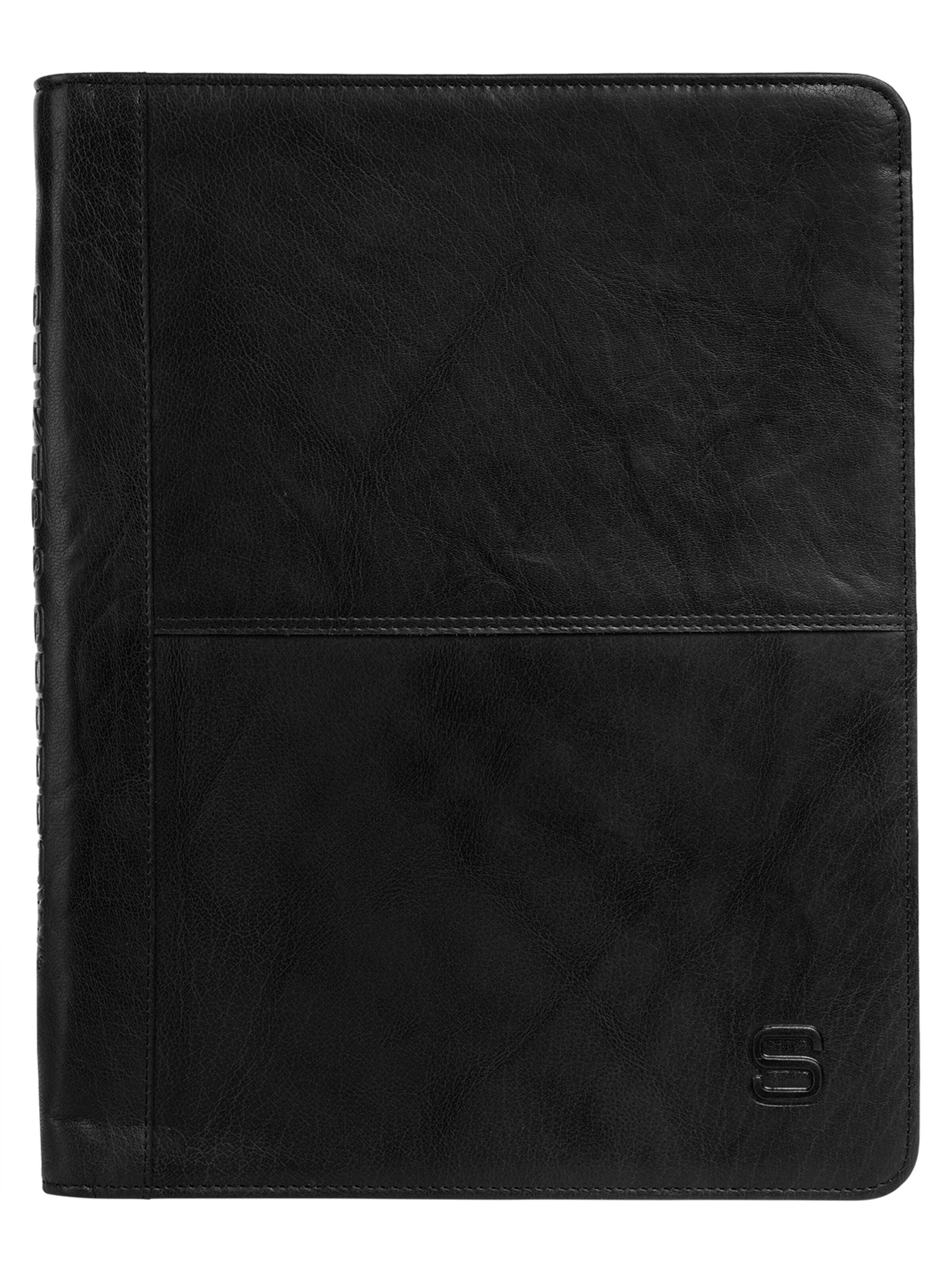 Spikes & Sparrow Document Bag in Black: front